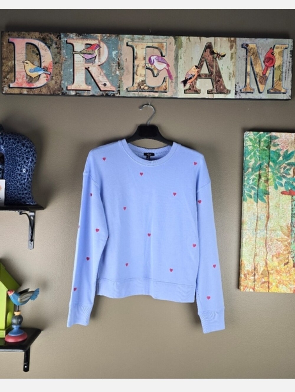 Rails Ramona Crewneck Embroidered Heart Sweatshirt XS